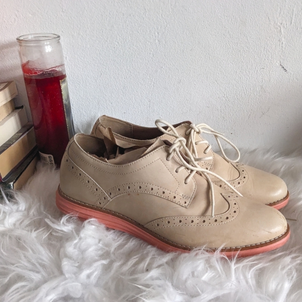 Cole Haan Lunargard Waterproof Leather Wingtip Oxford Shoes 8.5